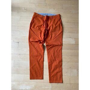 Sunwill orange pants men's sz 50 (34 waist) modern fit tailored chinos